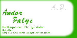 andor palyi business card